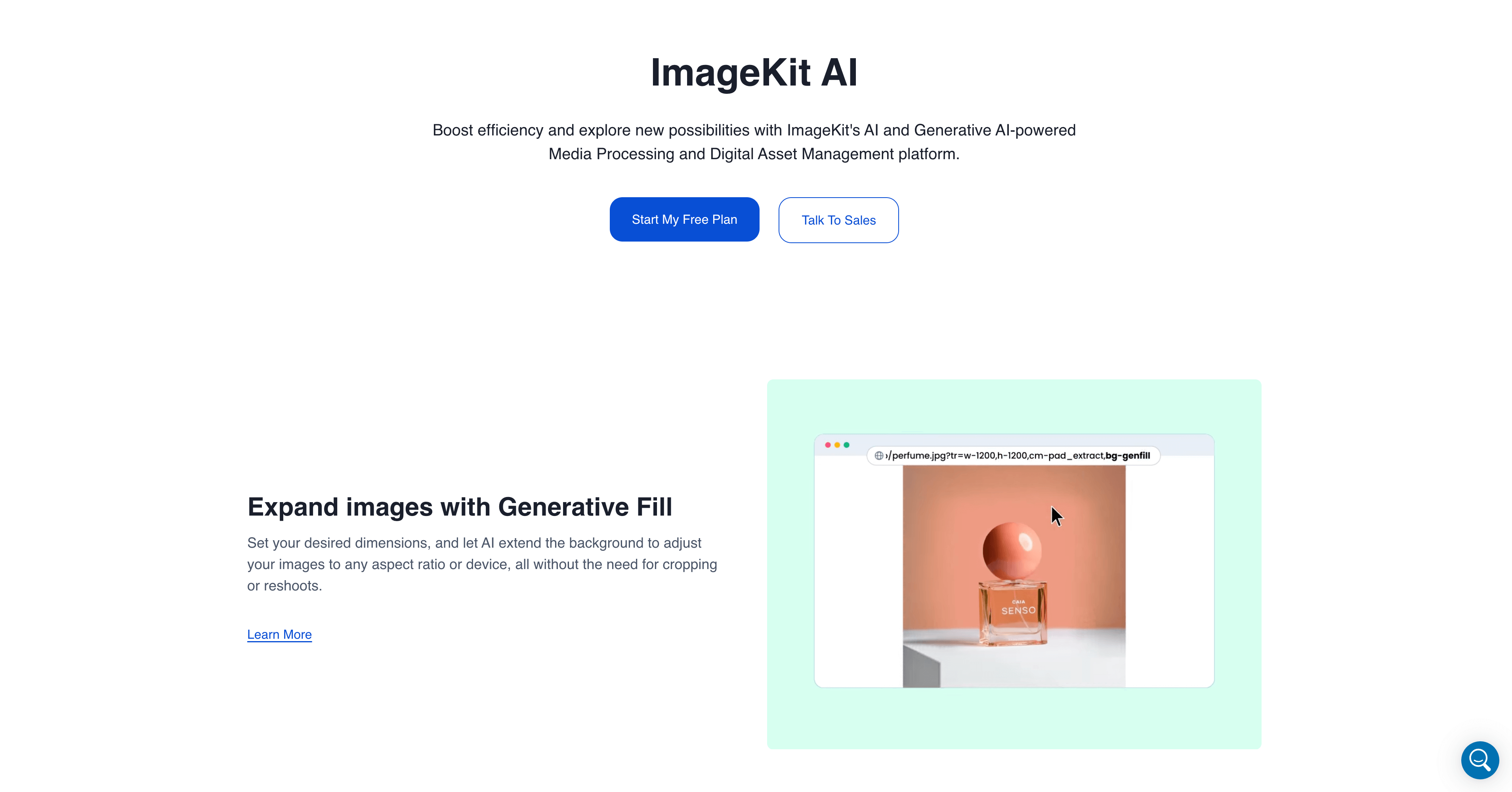 ImageKit AI：一个通过 url 参数来处理图片的工具网站，还可以直接在 url 上写 prompt 来定义图片，很有意思的交互